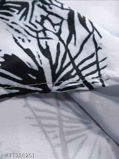 Men's Summer Palm Tree Printed Short Sleeve Casual Shirt, Vacation Style