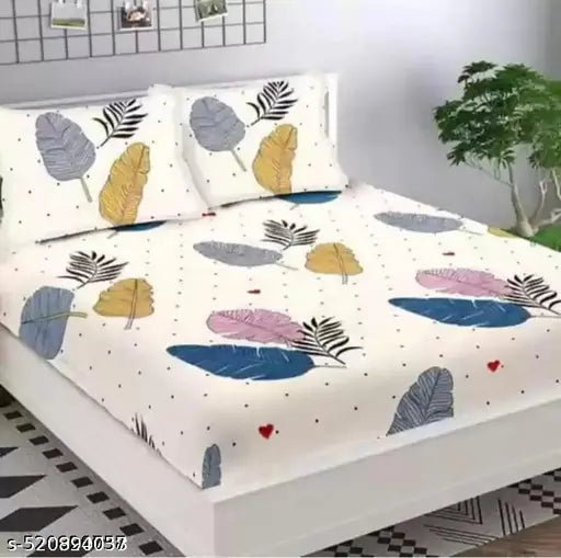Shiv_enterprises special Cotton Double bedsheet set with 2 Matching pillow Covers