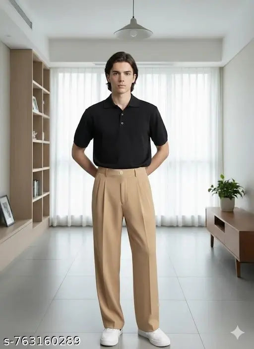 Men's korean Cream pants53