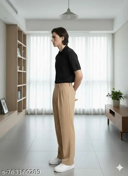 Men's korean Cream pants53