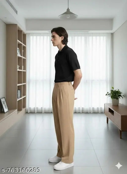 Men's korean Cream pants53